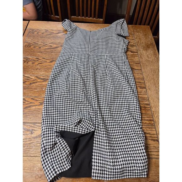 Black Halo By Laurel Berman Jackie O Sheath Dress BLACK WHITE COMBO sz 14 - Picture 5 of 5